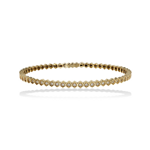 Alexandra Marks | Gold Hexagon CZ Bridal Bracelet