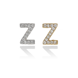 Letter Z Individual Stud Earrings | Alexandra Marks Jewelry