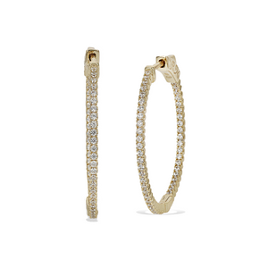 
            
                Load image into Gallery viewer, Large CZ Inside-Outside Gold Hoop Earrings - Alexandra Marks Jewelry
            
        