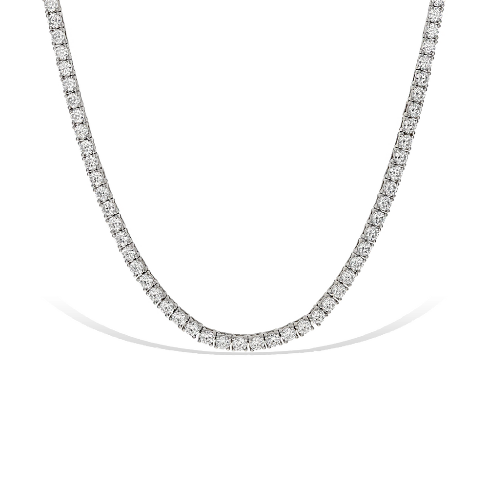 Alexandra Marks Jewelry | Classic 16" CZ Tennis Necklace in Sterling Silver