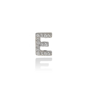 
            
                Load image into Gallery viewer, Letter E CZ Stud Earring - Alexandra Marks Jewelry
            
        