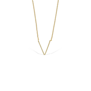 
            
                Load image into Gallery viewer, Alexandra Marks | Gold Medium Letter V Initial Necklace
            
        