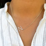 Letter N Initial Gold Necklace - Alexandra Marks Jewelry