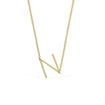 Personalized Gold Sideways Initial Necklace | Alexandra Marks Jewelry