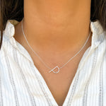 Sterling Silver Letter P Initial Necklace - Alexandra Marks Jewelry
