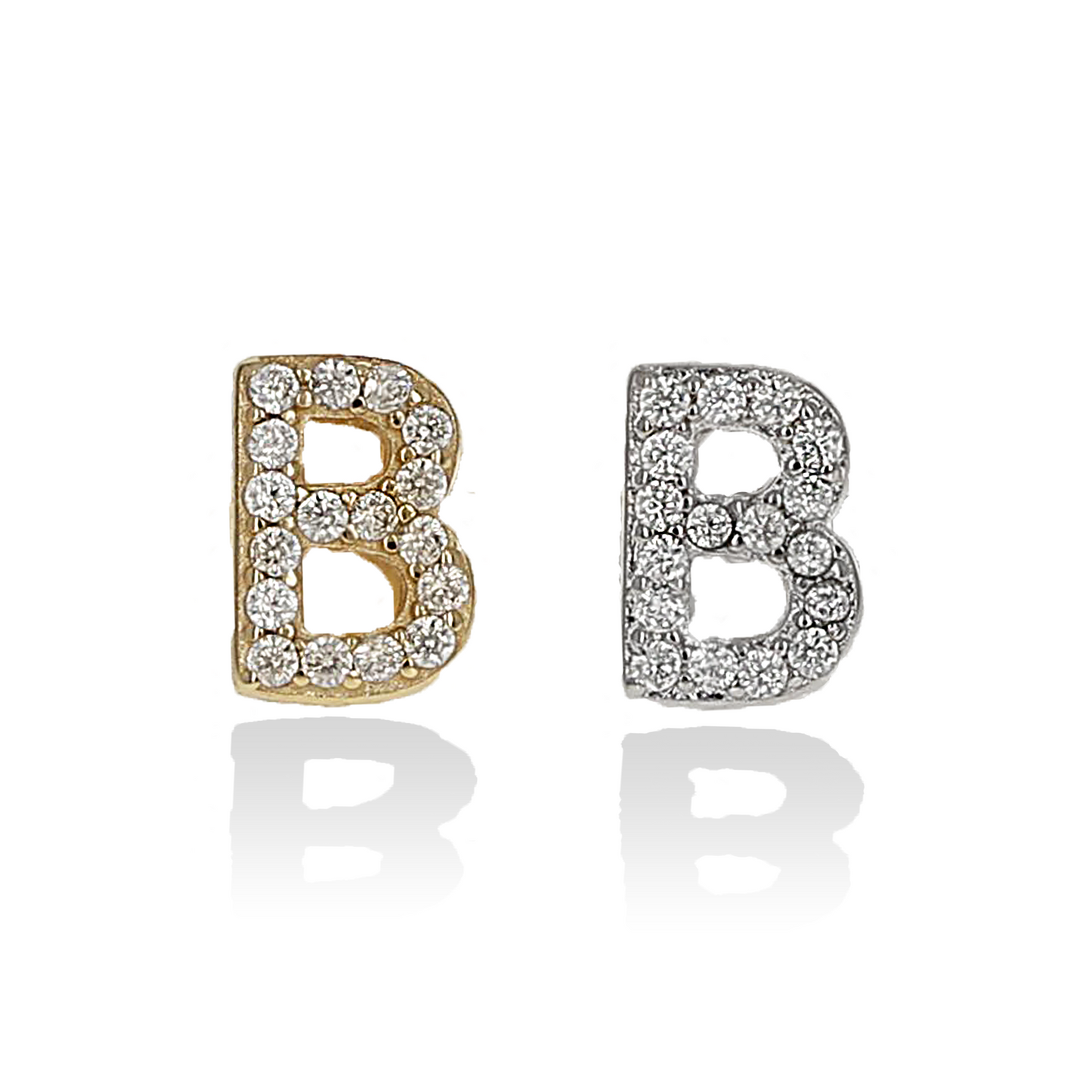 Letter B Individual Initial Stud Earrings - Alexandra Marks Jewelry
