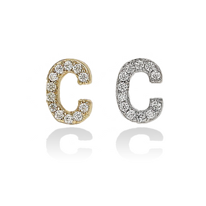 
            
                Load image into Gallery viewer, Individual Letter C Stud Earrings - Alexandra Marks Jewelry
            
        