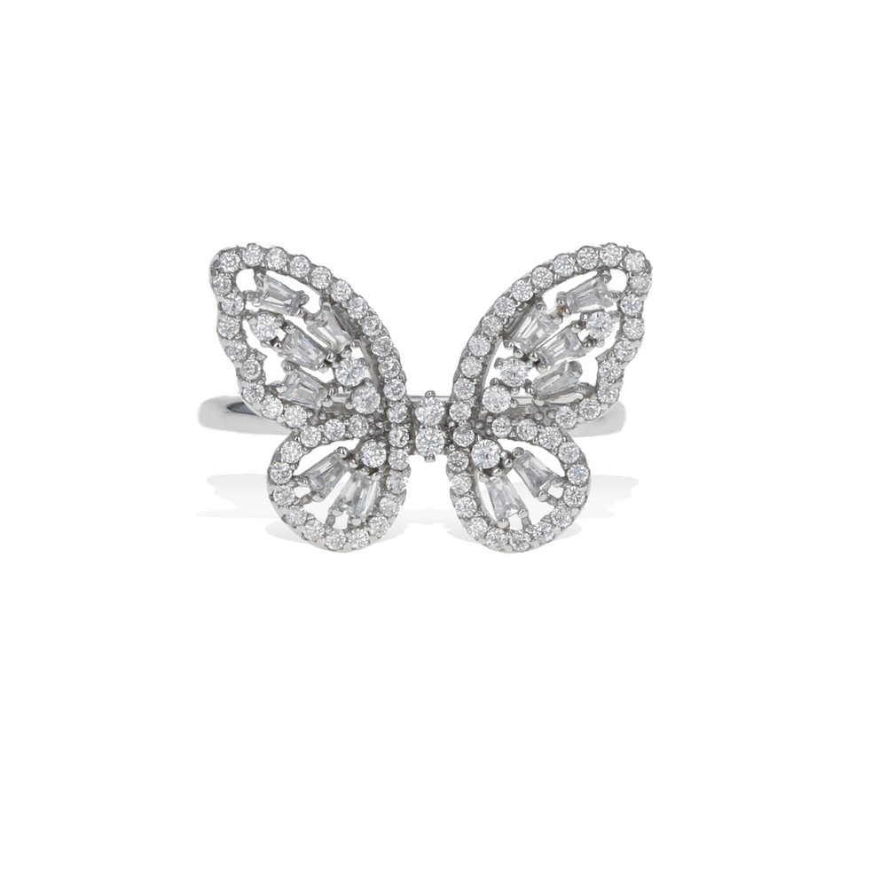 
            
                Load image into Gallery viewer, Alexandra Marks | Fluttering CZ Butterfly Statement Ring
            
        