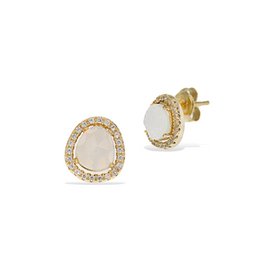 Alexandra Marks | Opal Stud Earrings in Gold