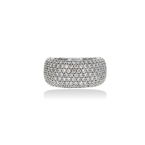 
            
                Load image into Gallery viewer, Sparkly Pave&amp;#39; CZ Showstopping Silver Ring - Alexandra Marks Jewelry
            
        