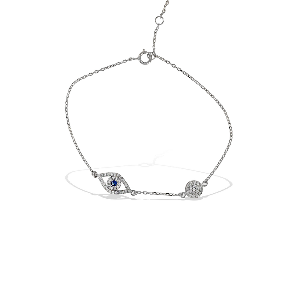 Evil Eye Classic Silver Bracelet | Alexandra Marks Jewelry
