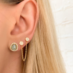 Aqua Stud Earrings