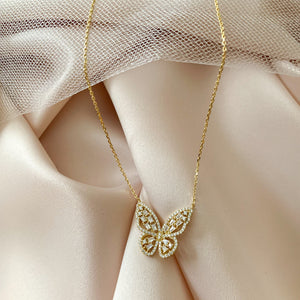 Gold Bold Butterfly Necklace - Alexandra Marks Jewelry
