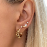Alexandra Marks Wearing The Gold Chaink Link Hoop Earrings