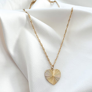 
            
                Load image into Gallery viewer, Gold Fashion Heart Necklace - Alexandra Marks Jewelry
            
        