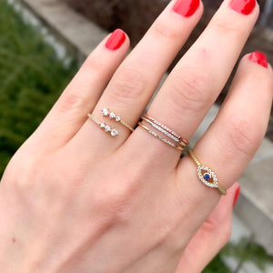 Thin Diamond & Rose Gold Ring