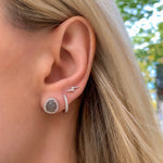 Small Silver Huggie Hoop Earrings from Alexandra Marks Jewelry