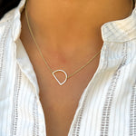 Gold Letter D Initial Necklace - Alexandra Marks Jewelry