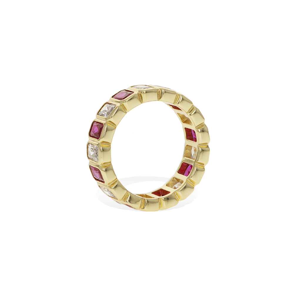 Alexandra Marks Jewelry Ruby Red Eternity Ring in Gold