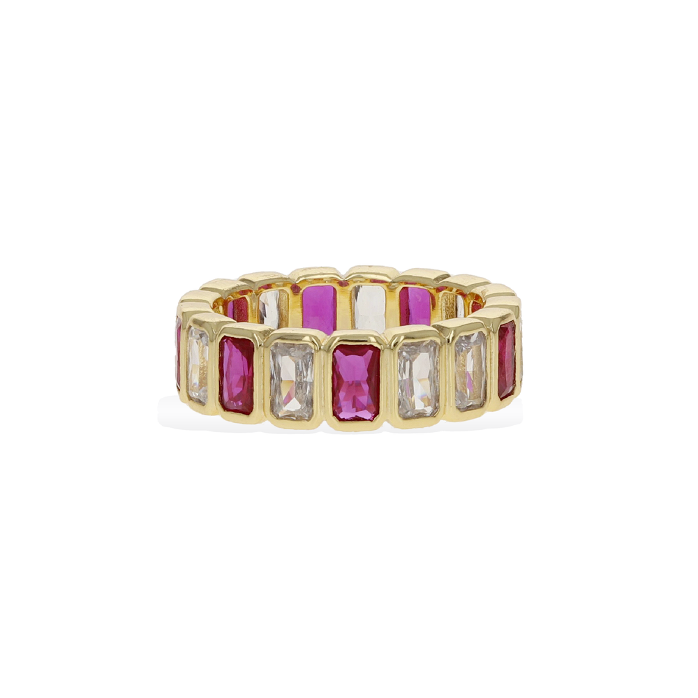 Ruby Red Eternity Band in Gold | Alexandra Marks Jewelry