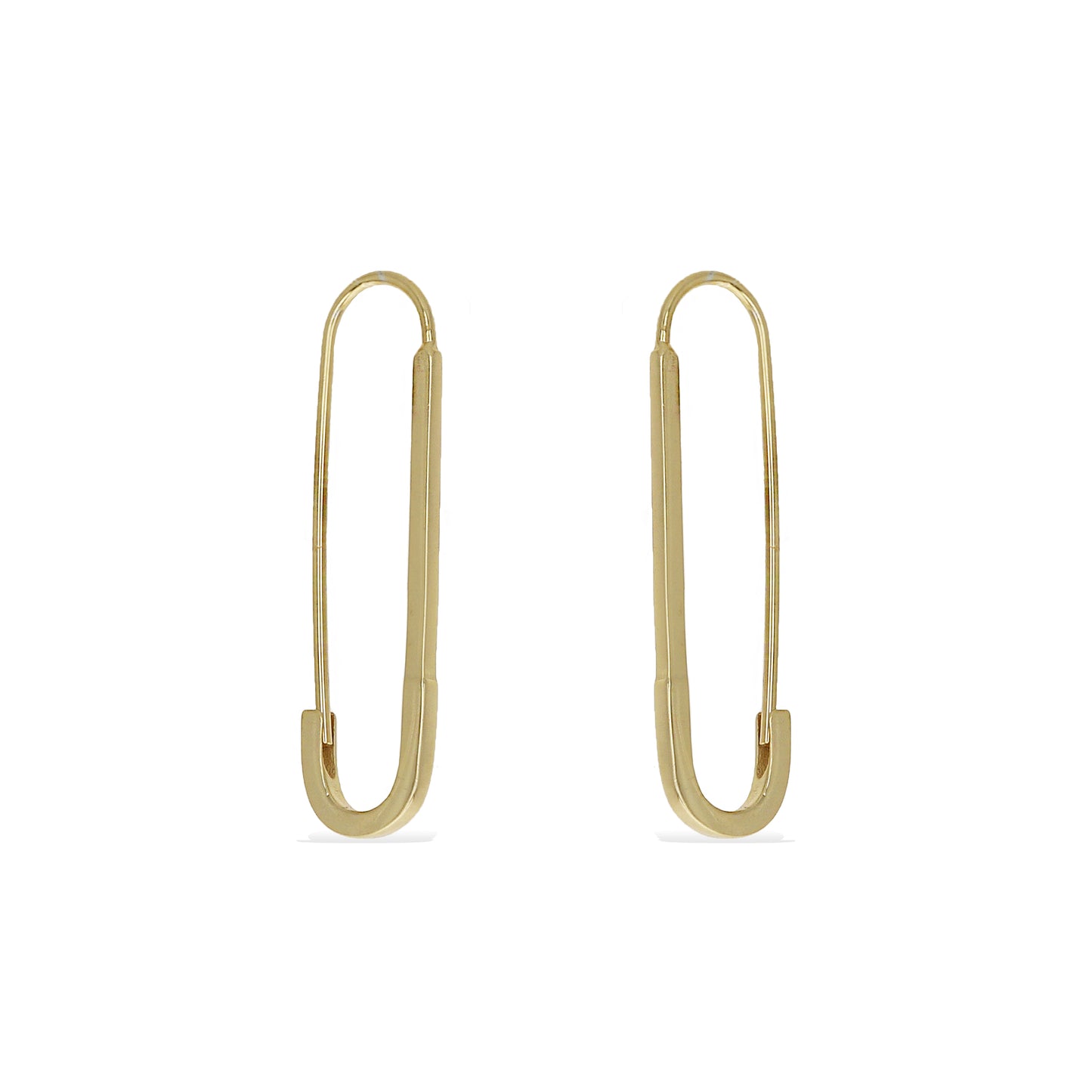 Gold Safety Pin Hoop Earrings | Alexandra Marks Jewelry