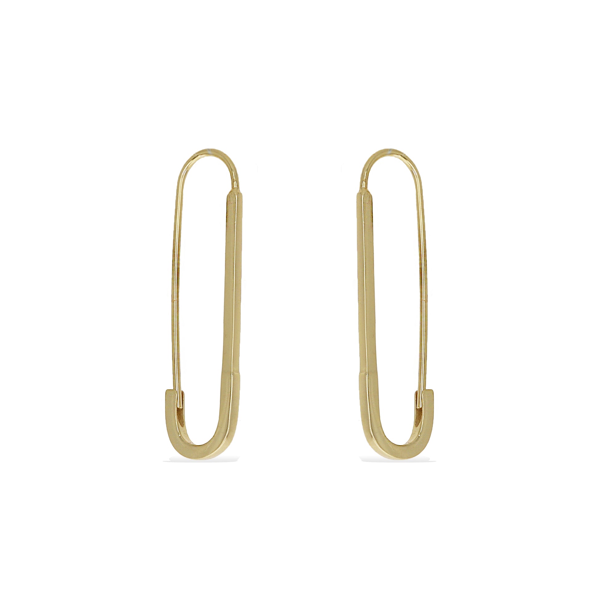 Gold Safety Pin Hoop Earrings | Alexandra Marks Jewelry