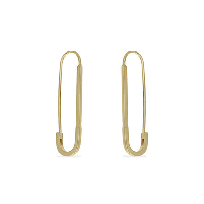 Gold Safety Pin Hoop Earrings | Alexandra Marks Jewelry