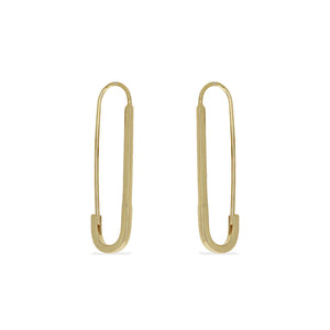 Gold Safety Pin Hoop Earrings | Alexandra Marks Jewelry