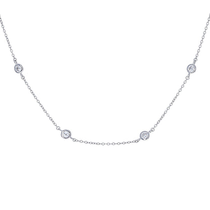 Sterling Silver CZ By The Yard Necklace - Alexandra Marks Jewelry