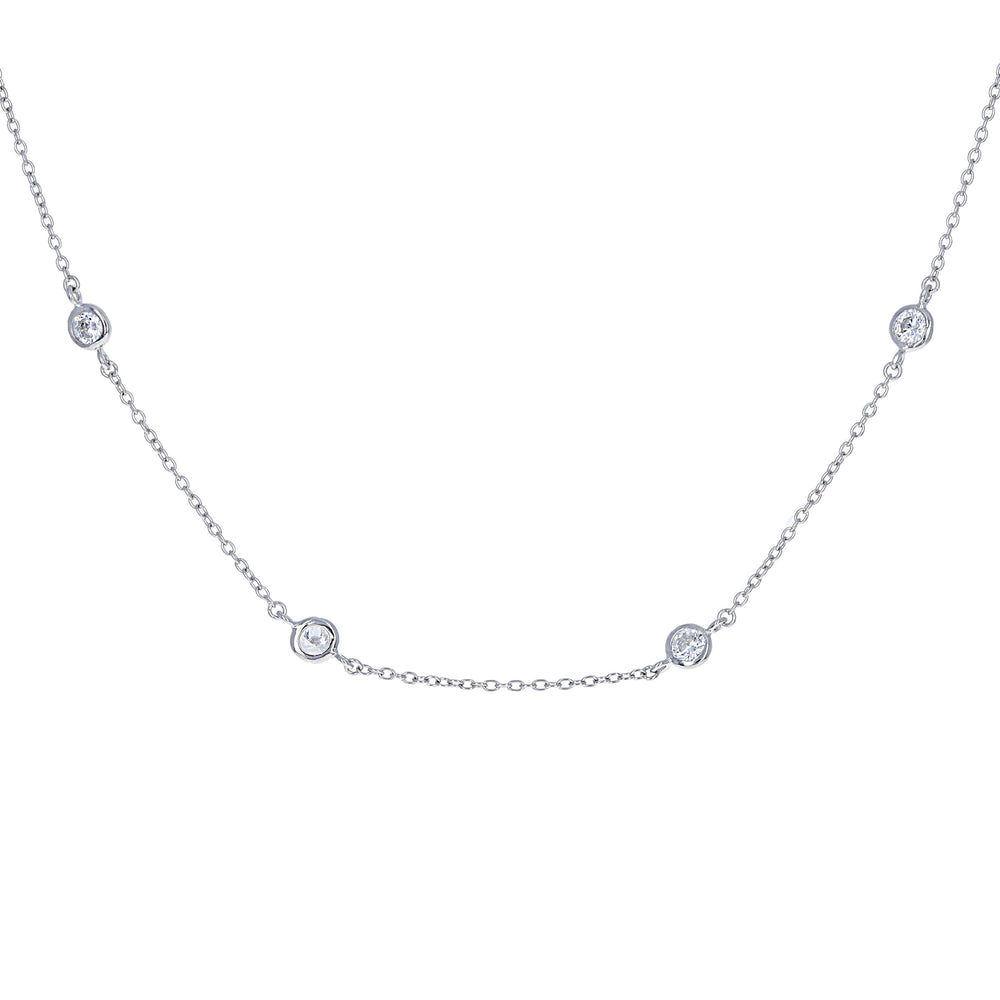 
            
                Load image into Gallery viewer, Sterling Silver CZ By The Yard Necklace - Alexandra Marks Jewelry
            
        