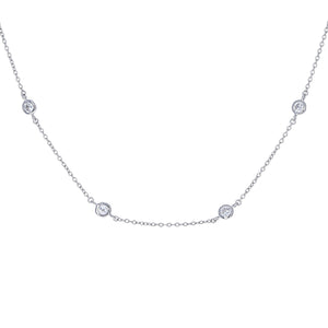 Sterling Silver CZ By The Yard Necklace - Alexandra Marks Jewelry