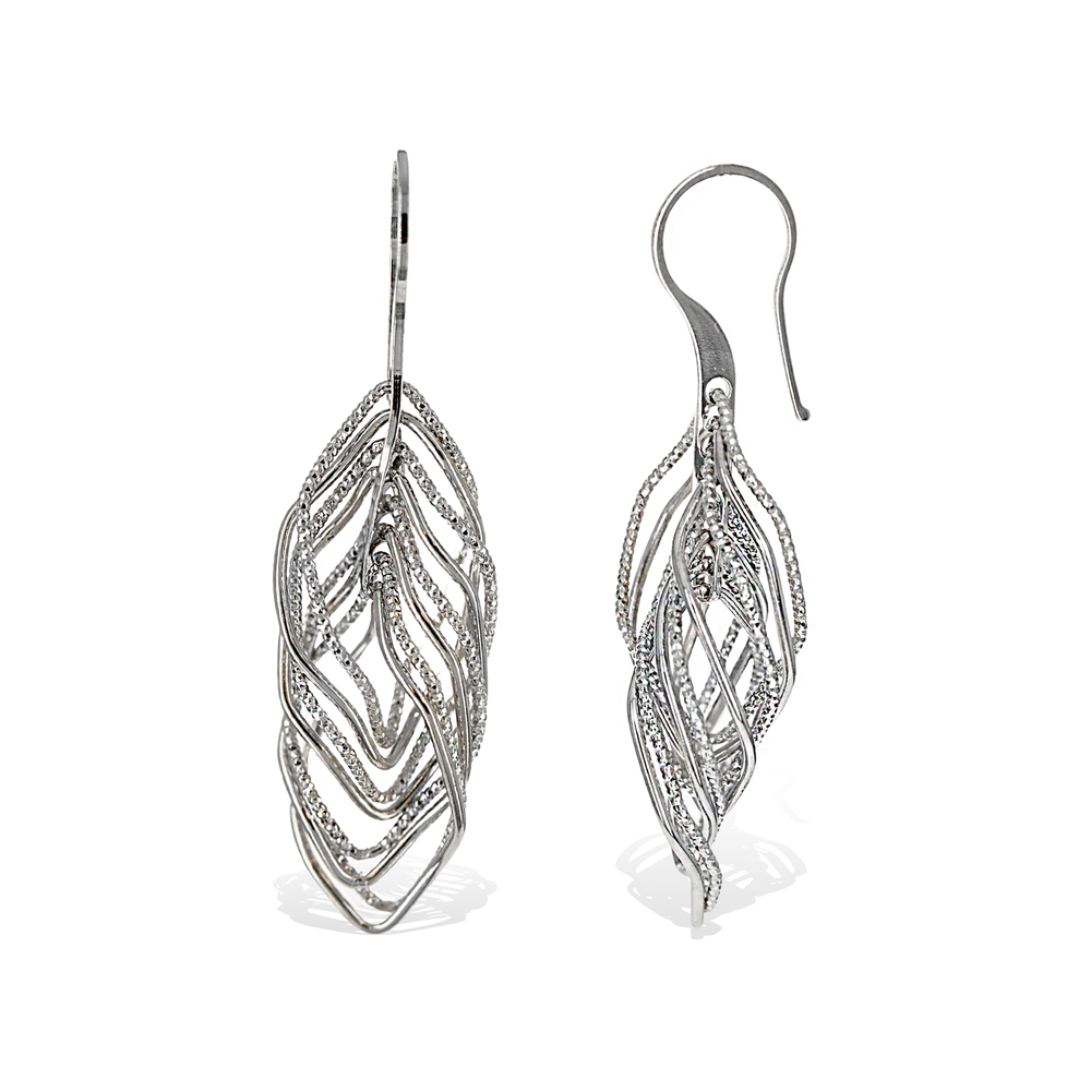 Alexandra Marks - Diamond Cut Cascading Silver Earrings