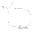 Love Letter Bracelet in Sterling Silver with CZ Stone from Alexandra Marks Jewelry