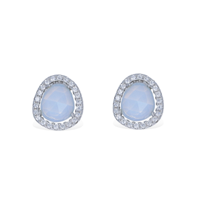 
            
                Load image into Gallery viewer, Silver Opal Stud Earrings - Alexandra Marks Jewelry
            
        