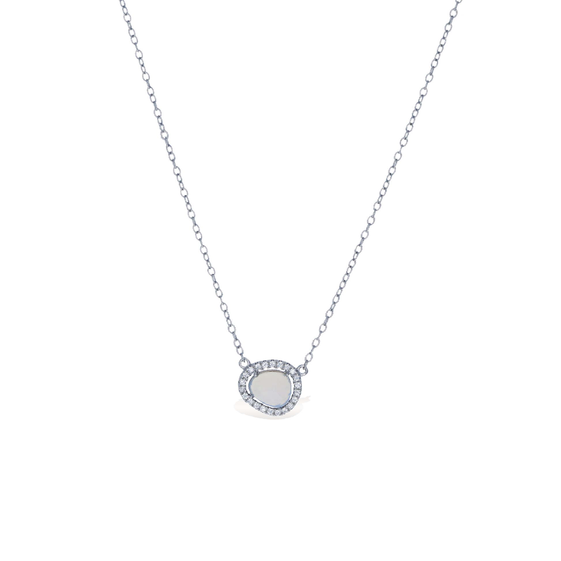 Dainty Opal Necklace in Sterling Silver - Alexandra Marks Jewelry