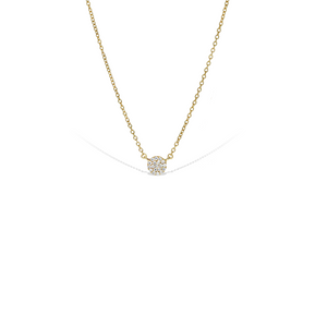 Gold CZ 6mm Disc Necklace from Alexandra Marks Jewelry