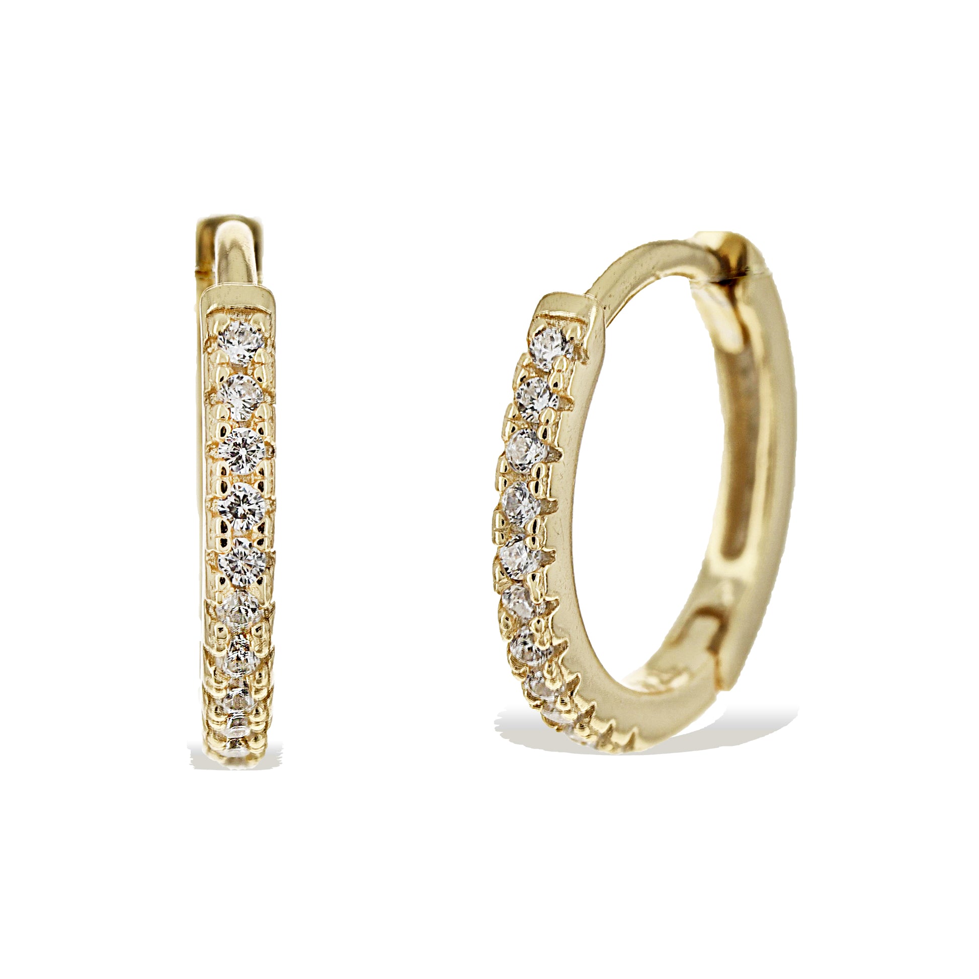 Gold Huggie Hoop Earrings from Alexandra Marks jewelry