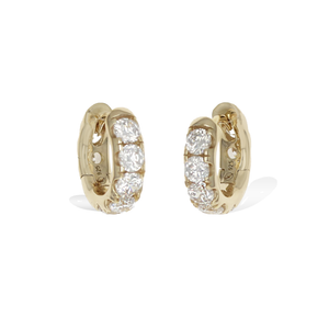 Small Gold CZ Hoop Earrings | Alexandra Marks Jewelry