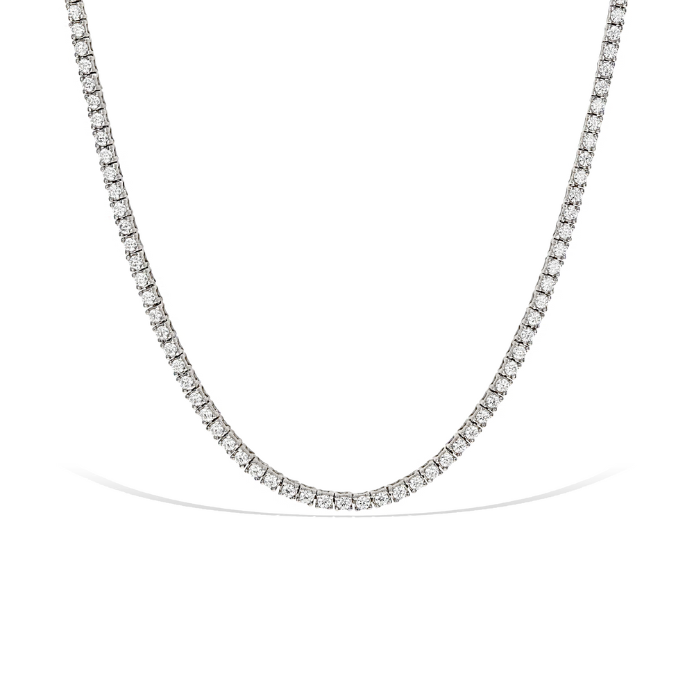 Alexandra Marks - Thin CZ Tennis Necklace in Sterling Silver