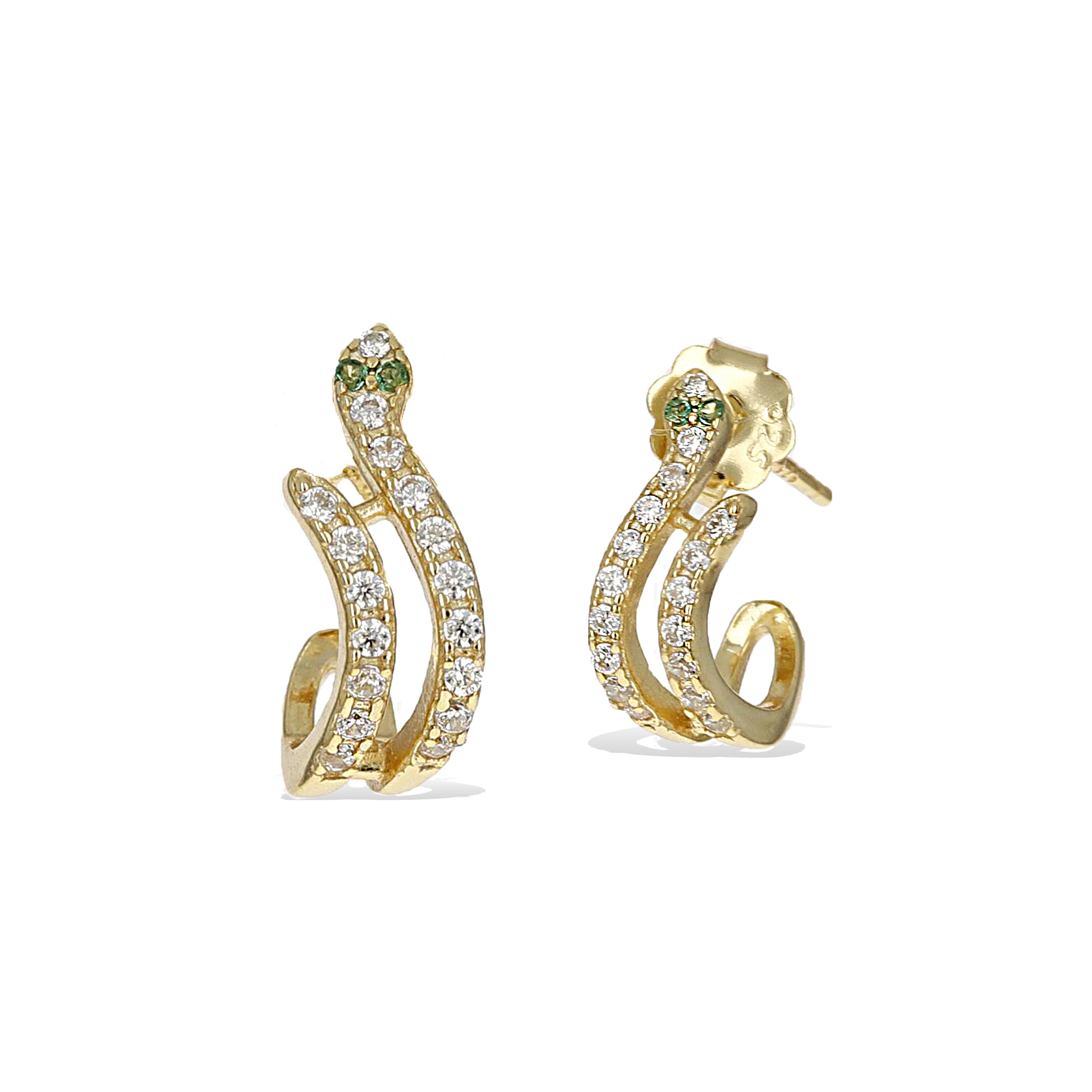 Snake Huggie Hoop Earrings - Alexandra Marks Jewelry