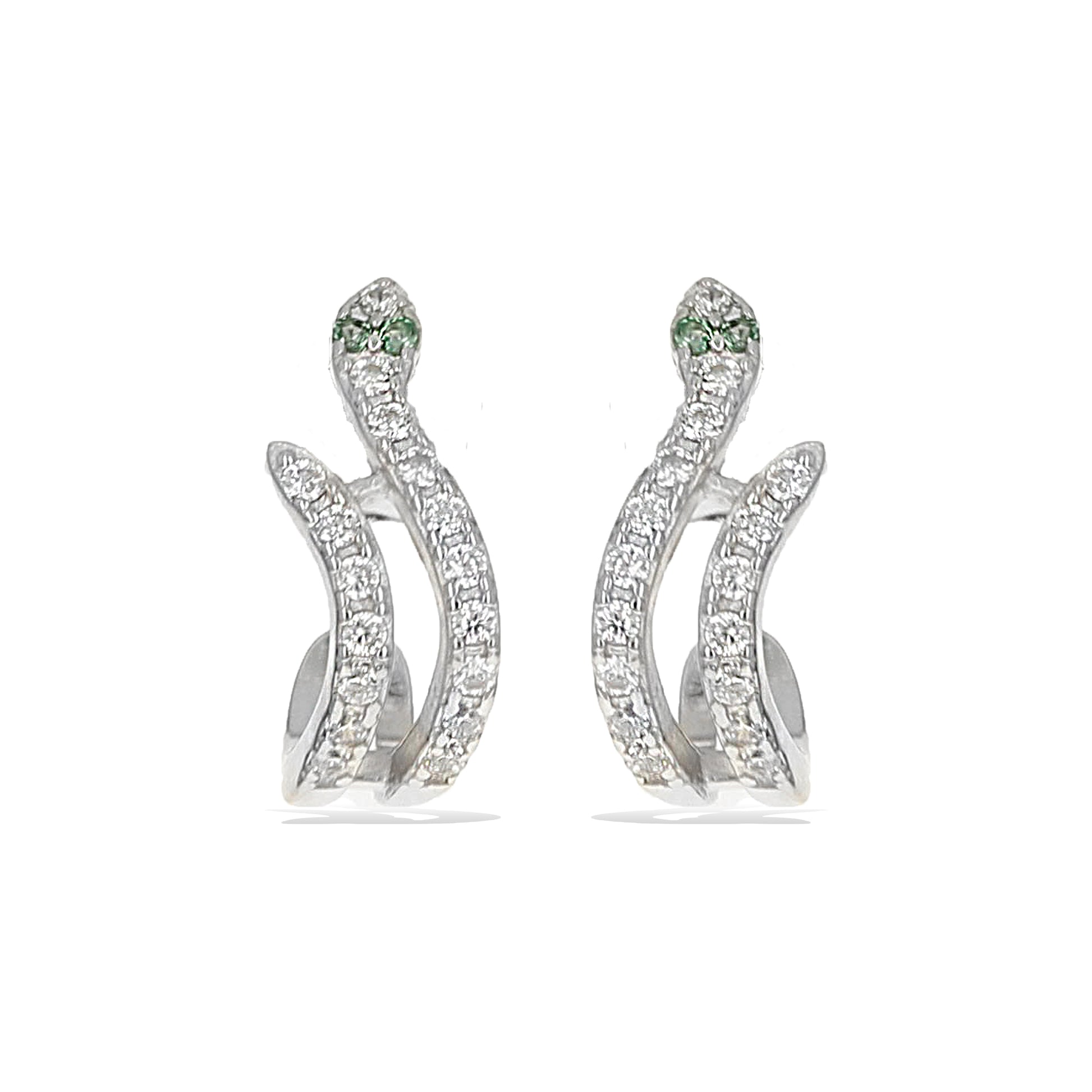 Alexandra Marks - Sterling Silver Snake Earrings