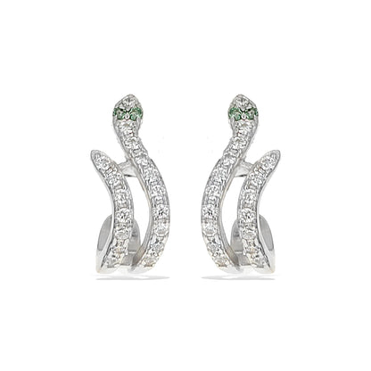 Alexandra Marks - Sterling Silver Snake Earrings