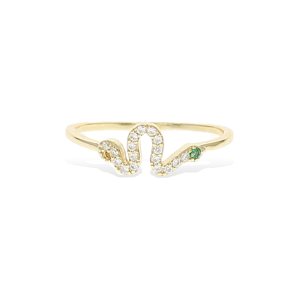 Dainty Gold Snake Ring - Alexandra Marks Jewelry