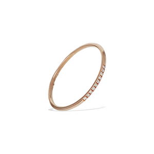 Thin Diamond & Rose Gold Ring
