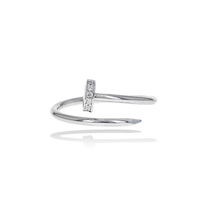 Alexandra Marks Jewelry | Thin Silver Nail Ring