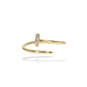 
            
                Load image into Gallery viewer, Gold Thin Wrapped Nail Ring - Alexandra Marks Jewelry
            
        