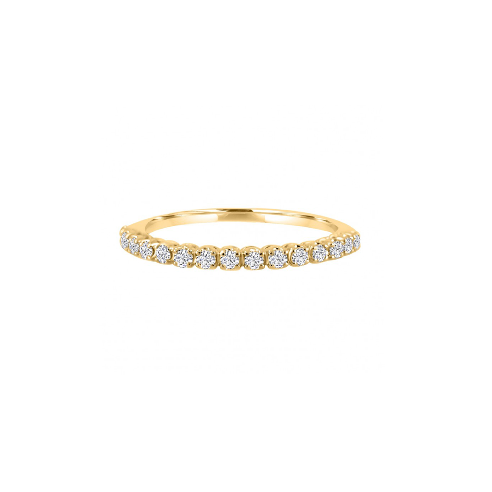 Thin .25ctw Diamond Stacking Ring in 14k Yellow Gold | Alexandra Marks Jewelry