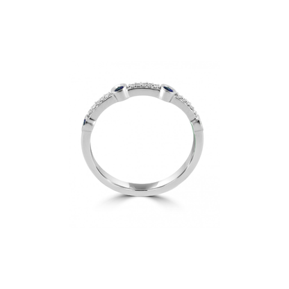 Alexandra Marks Sapphire Stacking Ring in White Gold