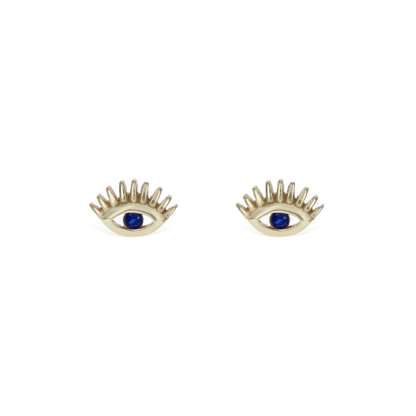 Mini Gold Evil Eye Stud Earrings | Alexandra Marks Jewelry