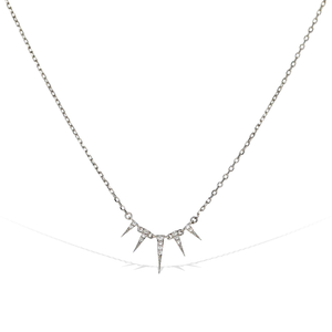Alexandra Marks | Tiny Triangle Necklace in Sterling Silver
